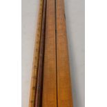 Three Victorian clothiers/tailors wooden measures