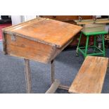 Large late Victorian school desk - from a local school BIGGAR!