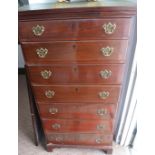 FINE 19th century chest of seven drawers raised on bracket supports