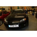 2006 Maxda MX-5, Reg. YP06 KUJ, 57k miles, black, convertible, good overall condition, V5 present,