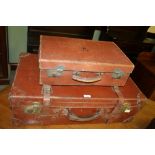 3 Leather Suitcases