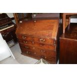 George III mahogany bureau (a.f.)