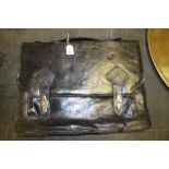 Black Leather Holdall Case