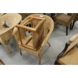 Wicker Chair and Stool