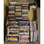 2 boxes of CDs and DVDs