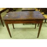 Victorian pine table 1 end drawer