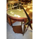 Leather Topped Corner Table