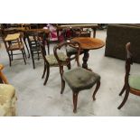 3 Victorian rosewood chairs