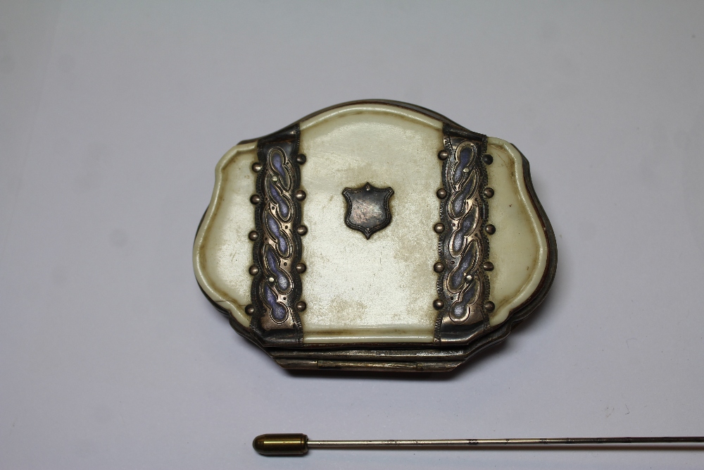 Hat Pin, Compact and 19th Century Purse - Image 3 of 4