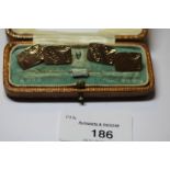 Pair of 9ct gold cufflinks, weight 5.7g