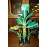 Wooden carved plant