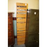 2 sets of drawers with various ephemera