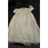 Victorian embroidered silk Christening Gown