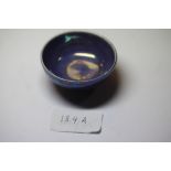 Ruskin pottery blue lustre glazed miniature bowl