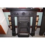 Large Victorian Cast Iron Fire Place