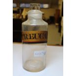 Large 19th Century Poison / Chemist's bottle and stopper, body worded TR:EUCAL:G: