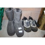 Pair of UGG boots and pair of walking boots