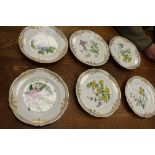Six Spode 'Stafford Flowers' cabinet plates