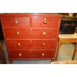 5 Drawer Grained Pine Chest