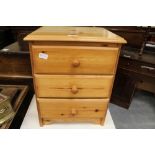 Pine bedside chest