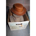 Box of 3 Hats - Texas Cowboy, Australian Jackaroo & Bush Hat