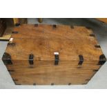 Iron strapped box - Nigerian mahogany