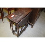 18th Century oak gateleg table (a.f.)