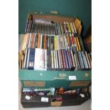 2 boxes of CDs and DVDs