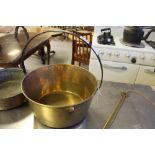 Large Brass & Copper Jam Pan