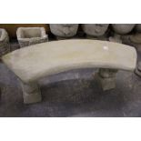 Rounded Stone Seat On Squirrel Plinth