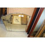 Art Deco frameless mirror