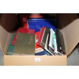 Box of photograph albums etc