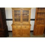 19th Century pine dresser with glazed top