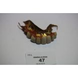 Gold false teeth - plate