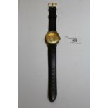 1950's gents Omega 18k gold cased automatic wristwatch, dial with gilt hands and hour batons,