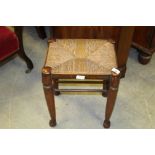 Rush seated stool