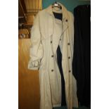 Alfred Dunhill of London classic galsadine trench coat with goretex lining, size 40 in light tan