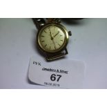 Vintage ladies Omega Seamaster gold plated metal cased wristwatch, with later strap (runs when