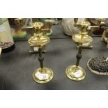 Pair of brass candlesticks