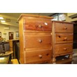 Pine bedside cabinets