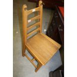 Arts & Crafts solid oak chair