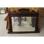 Mahogany over mantel mirror