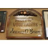 Trade sign fruit and veg Seamus O'Brien