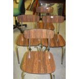 4 1950/60's chrome and melamine chairs