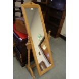 Pine cheval mirror