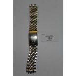 Vintage Omega stainless steel wristwatch bracelet, No. 12