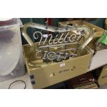 Vintage 'Miller Light' advertising sign/light