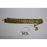 Vintage gilt metal 'coin' bracelet