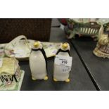 Carlton ware penguin condiments