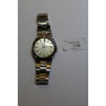 1970's gents Omega Geneve automatic stainless steel cased wristwatch, dial with hour batons and